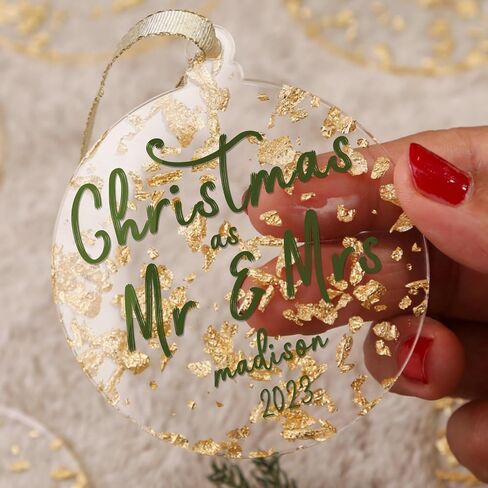 UNIQOOO 3" Clear Round Acrylic Christmas Ornament 2023, 4mm Extra Thick, DIY Bulk Blank Circle Bulb Xmas Bauble Tree Decorations, Stocking Name Tag, Holiday Tags, Momento, 18 Pack in Saudi Arabia