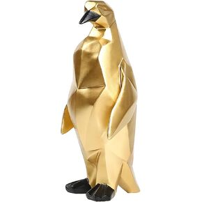 Abstract Geometric Penguin Sculpture Animal Statue Art Figurine Home Decorations for Living Room Book Shelves Bar Cabinet Desk Decor Table Centerpieces Ornaments (Black, Small) in Saudi Arabia