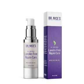 Dr. Nice's Moisturizing Gel - Lanolin-Free Nipple Cream for Breastfeeding - Nursing Essentials With Instant Cooling Relief for Sore Nipples - Water-Based Moisturizer Safe for Mom & Baby - (.34 Fl. Oz)