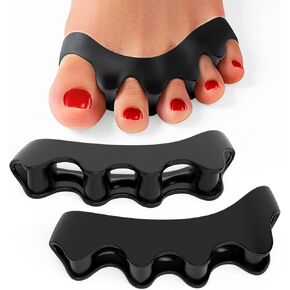 Welnove 8 Pack - Toe Separators - Small Size Toe Straightener for Correct Toe Alignment - Toe Spacers for Women（Black*8） in Kuwait