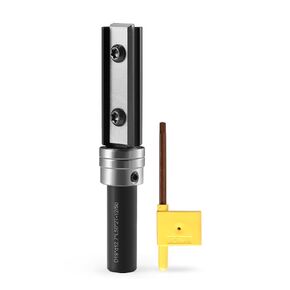 HOZLY Insert Solid Carbide Flush Trim Template Pattern Router Bit 1/2 Inch Shank, 3/4" Cut Dia, 2" Cutting Length, Replacement Blade, 2 Flute with 2 Ball Bearing, for Wood Trimming in Saudi Arabia