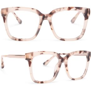 DIFF Eyewear Bella Designer Square Oversized Computer Blue Light Blocking Glasses for Women