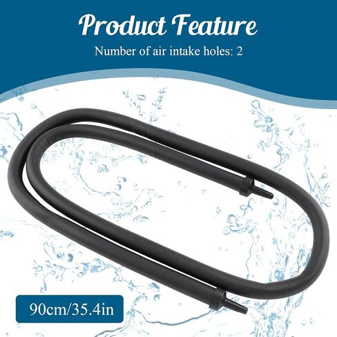 BokWin Aquarium Rubber Wall Curtain Tube Hose,Flexible Air Curtain Bubble Tube Soft Diffuser Bubble Tube 45cm/17.8 Inch Length for Fish Tank in Saudi Arabia
