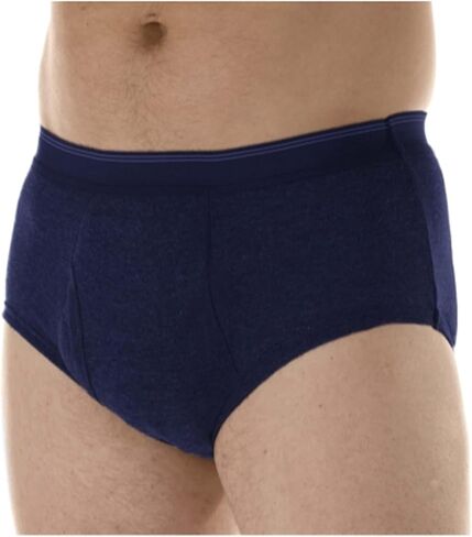 3-Pack Men's Super Absorbency Washable Reusable Bladder Control Briefs Grey Large (Waist 38-40) in Kuwait