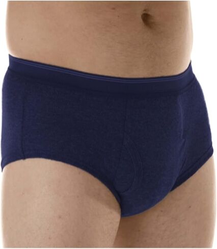 3-Pack Men's Super Absorbency Washable Reusable Bladder Control Briefs Grey Large (Waist 38-40) in Kuwait