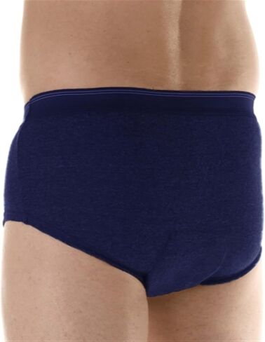 3-Pack Men's Super Absorbency Washable Reusable Bladder Control Briefs Grey Large (Waist 38-40) in Kuwait