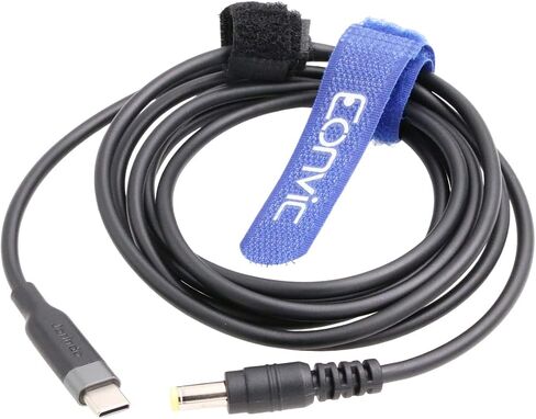 12V PD USB Type C to 5.5x2.5mm DC Power Cable for Blackmagic BMCC Camera Video Assist Monitor/Atomos Ninja V Monitor (Rright Angle DC) in Saudi Arabia