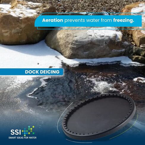 ECD350-E | 12" EPDM Fine Bubble Disc Diffuser | Aerators for Ponds, Lakes and Aquarium or Water Treatment | 3/4 MNPT nipple | SSI Aeration Original in Saudi Arabia