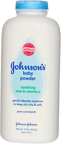 JOHNSON'S Aloe & Vitamin E Baby Powder 15 oz (Pack of 12) in Saudi Arabia
