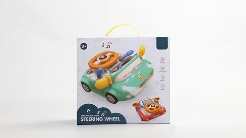 لعبة عجلة القيادة للأطفال، لعبة سيارة الأطفال الموسيقية للأطفال الصغار، عمر 1-2-3 سنوات، محاكاة التعلم التفاعلي، لعبة مقعد السيارة، تطور المهارات الحركية الدقيقة لعمر 1 2 3 سنوات من الأولاد والبنات in Kuwait