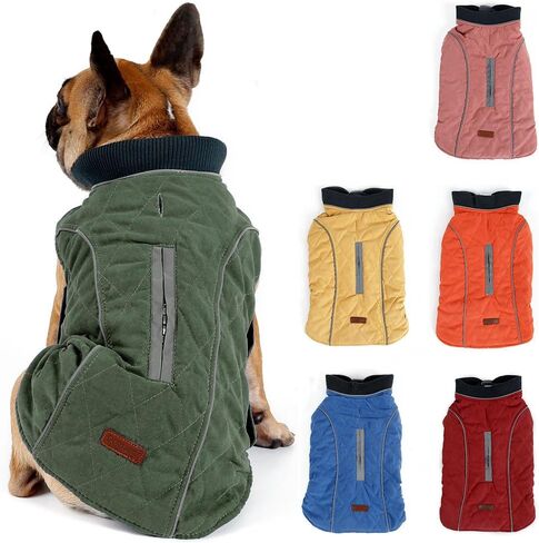 TFENG Reflective Dog Jacket Dog Coat Warm Padded Puffer Vest Puppy Jacket with Fleece Blue XS in Saudi Arabia