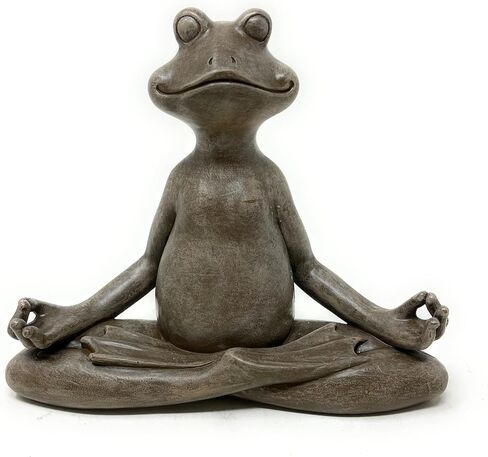 Nature's Mark 6" H Resin Meditating Yoga Frog Statue Figurine Home Decorative Accent Decor for Tabletop Living Room Bedroom Office Desktop Cabinet Shelf in Saudi Arabia