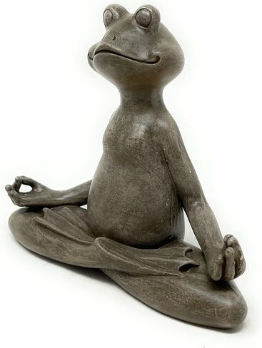 Nature's Mark 6" H Resin Meditating Yoga Frog Statue Figurine Home Decorative Accent Decor for Tabletop Living Room Bedroom Office Desktop Cabinet Shelf in Saudi Arabia