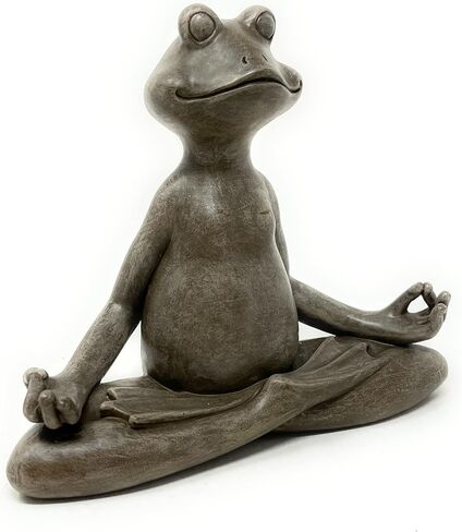 Nature's Mark 6" H Resin Meditating Yoga Frog Statue Figurine Home Decorative Accent Decor for Tabletop Living Room Bedroom Office Desktop Cabinet Shelf in Saudi Arabia
