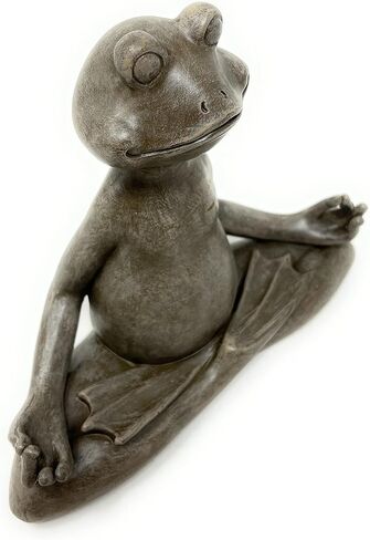 Nature's Mark 6" H Resin Meditating Yoga Frog Statue Figurine Home Decorative Accent Decor for Tabletop Living Room Bedroom Office Desktop Cabinet Shelf in Saudi Arabia