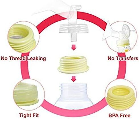 Nenesupply Bottle Thread Changer Converter Flange Adapter for Spectra Flange. Use with Spectra S2 Accessories and Medela Bottles. Not Original Spectra Pump Parts Use as Spectra Medela Adapter in Kuwait