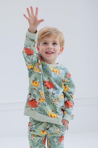 Disney Lion King Toy Story Cars French Terry Sweatshirt and Jogger Pants Outfit Set Toddler to Big Kid Sizes (2T - 10-12) in Saudi Arabia