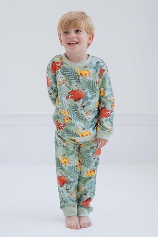 Disney Lion King Toy Story Cars French Terry Sweatshirt and Jogger Pants Outfit Set Toddler to Big Kid Sizes (2T - 10-12) in Saudi Arabia