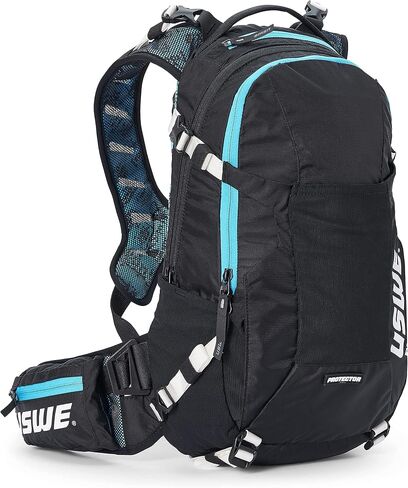 USWE Flow 16L - Backpack with Back Protector, for Bike, Mountainbike, MTB and E-MTB, Black in Saudi Arabia