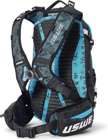 USWE Flow 16L - Backpack with Back Protector, for Bike, Mountainbike, MTB and E-MTB, Black in Saudi Arabia