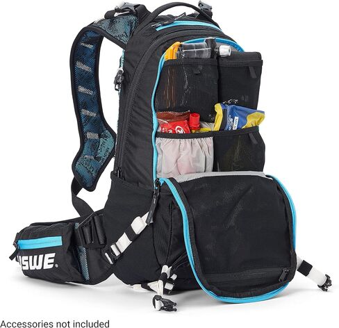 USWE Flow 16L - Backpack with Back Protector, for Bike, Mountainbike, MTB and E-MTB, Black in Saudi Arabia