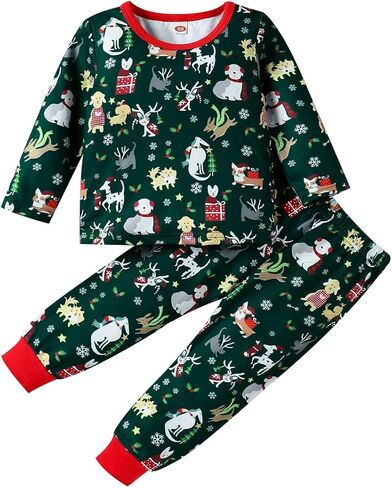 Unisex Newborn Autumn Winter Outfits Baby Boy Girl Cute Long Sleeve T-Shirt Top and Drawstring Long Pants Trousers 2Pcs in Kuwait