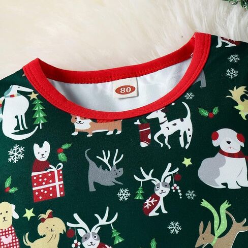 Unisex Newborn Autumn Winter Outfits Baby Boy Girl Cute Long Sleeve T-Shirt Top and Drawstring Long Pants Trousers 2Pcs in Kuwait