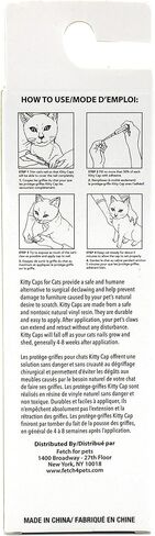 Kitty Caps Nail Caps for Cats | Safe, Stylish & Humane Alternative to Declawing | Covers Cat Claws, Stops Snags and Scratches, Assorted Colors, X-Small (Under 5 lbs), Clear in Kuwait