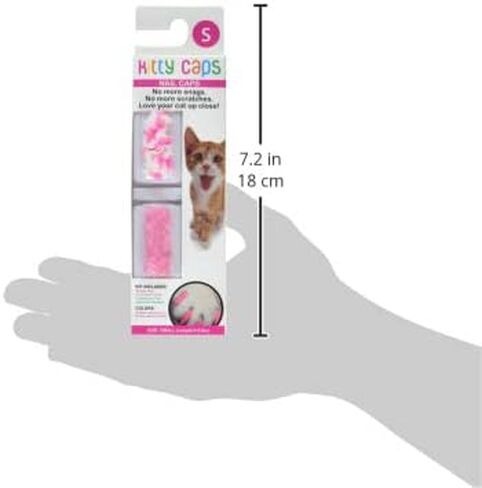 Kitty Caps Nail Caps for Cats | Safe, Stylish & Humane Alternative to Declawing | Covers Cat Claws, Stops Snags and Scratches, Assorted Colors, X-Small (Under 5 lbs), Clear in Kuwait
