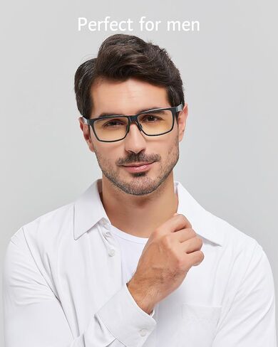 نظارات ANRRI الزرقاء لحجب الضوء للرجال، نظارات كمبيوتر بإطار معدني عصري مع فلتر للضوء الأزرق in Kuwait