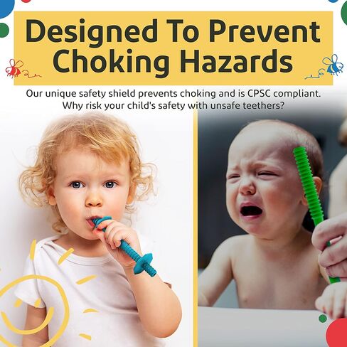 Hollow Teething Tubes - Baby Teething Toys for Babies 6+ Months, Teething Toys for Babies 6-12 Months - Baby Teether, Teething Straws, Teething Sticks (Autumn) in Saudi Arabia