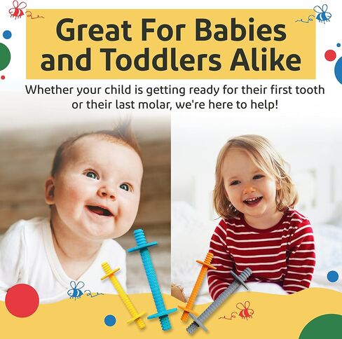 Hollow Teething Tubes - Baby Teething Toys for Babies 6+ Months, Teething Toys for Babies 6-12 Months - Baby Teether, Teething Straws, Teething Sticks (Autumn) in Saudi Arabia