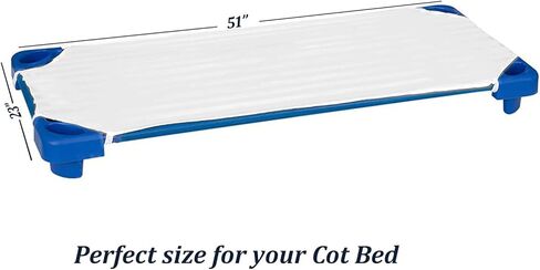 Cot Sheets for Toddler and Preschool - Daycare/Pre-School Cot Sheet - Corner Elastic Loops - Cot Bed Fitted Sheet - 100% Cotton Surface Pack of 6 (22" W X 52" L) - Light Grey Stripe in Kuwait