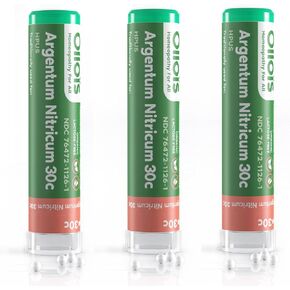 OLLOIS Argentum Nitricum 30c عضوي، خالي من اللاكتوز، طب المثلية موافق للشريعة اليهودية، 80 حبة (عبوة من 3) in Kuwait