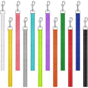 Abbylike 12 Pcs Goat Leash Rope 12 Inch Nylon Short Goat Leash with Reflective Strip Design Short Horse Leash Reflective for Small Farm Animal Cow Sheep Goat Collar Horse Large Dogs Walking in Kuwait