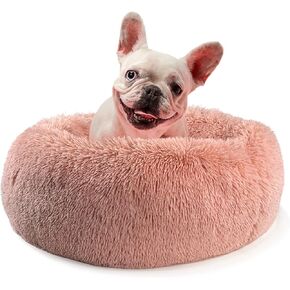 Small Dog Bed Girl Luxury Puppy Bed 23 Inches Fluffy Faux Fur, Self Warming Doggie Bed Calming Small Comfort Dogs Bed Washable… in Kuwait