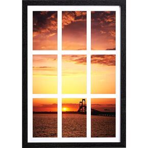 eletecpro 11x14 Collage Picture Frame Display 5Pcs 4x6 Photos or 2Pcs 5x7 Photos with Mat, Wall Decoration Tabletop Frame with Bracket, Blue