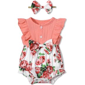 ملابس صيفية للفتيات الصغيرات من Oranchids بدون أكمام رومبير فقاعات لطيف لحديثي الولادة ملابس بوهو للفتيات الصغيرات in Kuwait