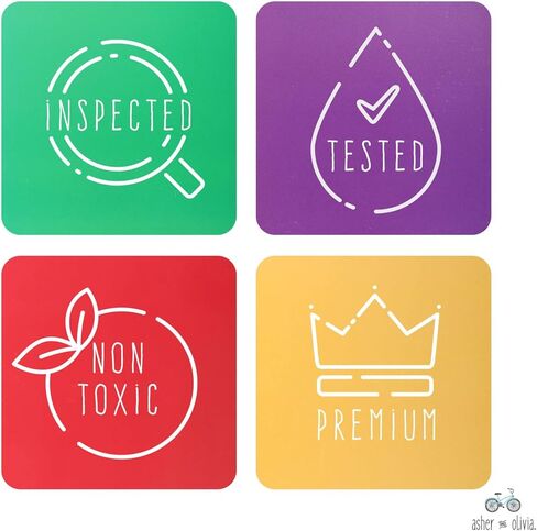 مفارش اطفال غير قابلة للانزلاق وقابلة لاعادة الاستخدام لطاولة الطعام (عبوة من 12 قطعة) - مفارش للاطفال الصغار in Kuwait