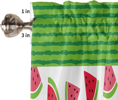Honeypot Valance for Kitchen Window, Blackout Window Curtains for Kitchen Living Room Bedroom, Honey Bee Short Window Valance for Bathroom, Decorative Rod Pocket Short Window Valance, 54" W x 18" L in Saudi Arabia
