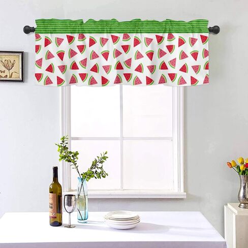 Honeypot Valance for Kitchen Window, Blackout Window Curtains for Kitchen Living Room Bedroom, Honey Bee Short Window Valance for Bathroom, Decorative Rod Pocket Short Window Valance, 54" W x 18" L in Saudi Arabia