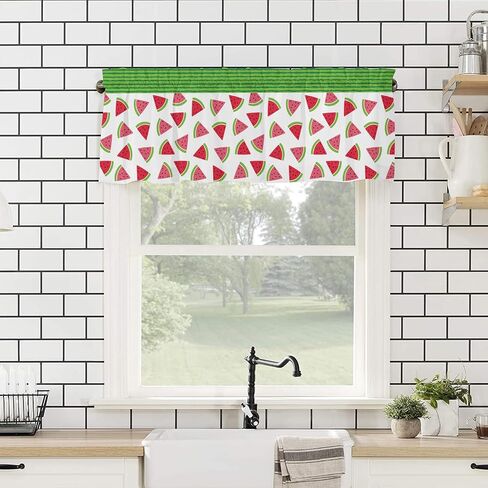 Honeypot Valance for Kitchen Window, Blackout Window Curtains for Kitchen Living Room Bedroom, Honey Bee Short Window Valance for Bathroom, Decorative Rod Pocket Short Window Valance, 54" W x 18" L in Saudi Arabia