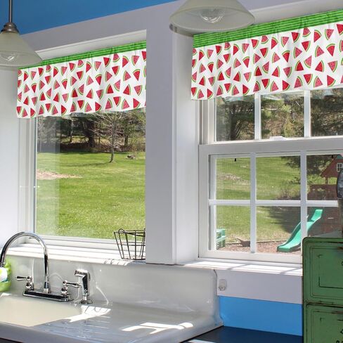 Honeypot Valance for Kitchen Window, Blackout Window Curtains for Kitchen Living Room Bedroom, Honey Bee Short Window Valance for Bathroom, Decorative Rod Pocket Short Window Valance, 54" W x 18" L in Saudi Arabia