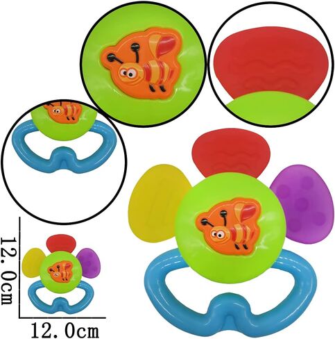 9pcs Baby First Rattle Teether Toy Gift Set with Storage Box for Infant Newborn Baby Girl 3 6 9 12 18Month Pink in Kuwait