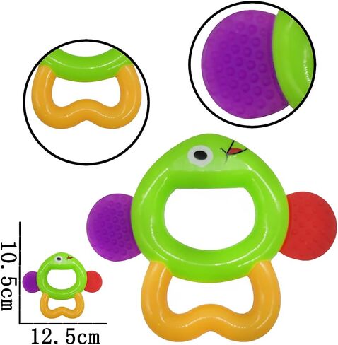 9pcs Baby First Rattle Teether Toy Gift Set with Storage Box for Infant Newborn Baby Girl 3 6 9 12 18Month Pink in Kuwait