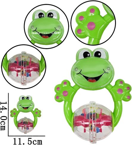 9pcs Baby First Rattle Teether Toy Gift Set with Storage Box for Infant Newborn Baby Girl 3 6 9 12 18Month Pink in Kuwait