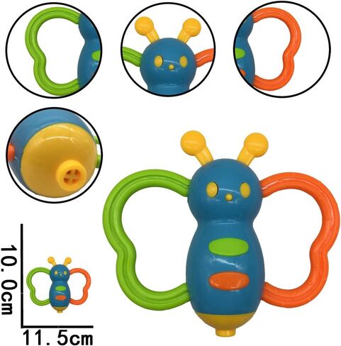 9pcs Baby First Rattle Teether Toy Gift Set with Storage Box for Infant Newborn Baby Girl 3 6 9 12 18Month Pink in Kuwait