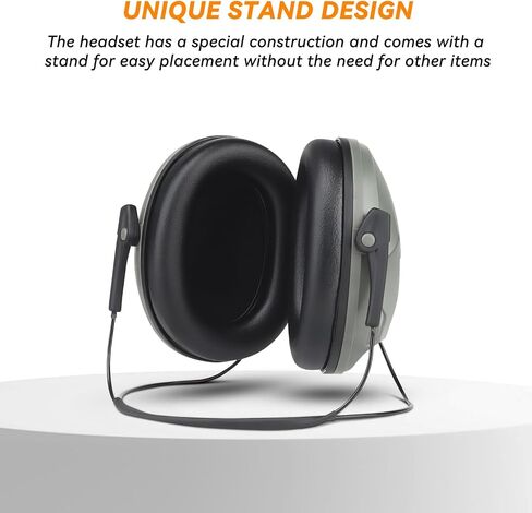 Tactical Shooting Earmuffs,Rear Mounted Noise Cancelling Headphones for Tactical Games, Construction Site, Hunting in Kuwait