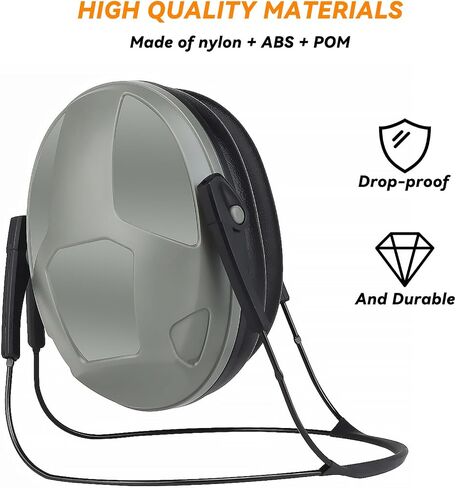 Tactical Shooting Earmuffs,Rear Mounted Noise Cancelling Headphones for Tactical Games, Construction Site, Hunting in Kuwait