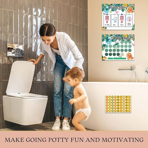 Dinosaur Potty Training Sticker Chart, 10 Potty Charts with 216 Round Stickers & 1 Instruction Sheet, Potty Reward Sticker Chart for Toddlers Boys - A21 in Saudi Arabia